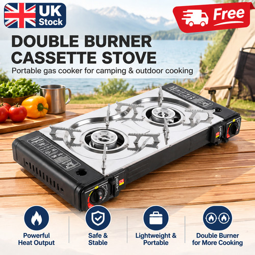 Double burner camping gas - camping,