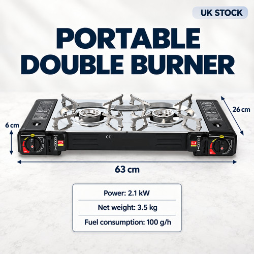 Portable double burner butane - double,