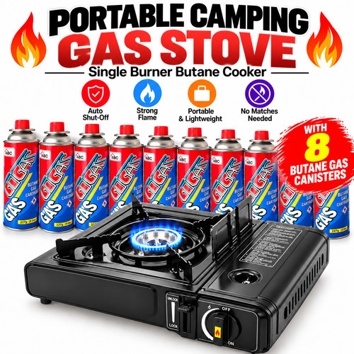 Portable camping gas stove - camping,