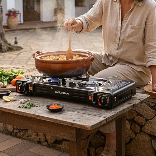 Camping gas burner - gas, barbecue