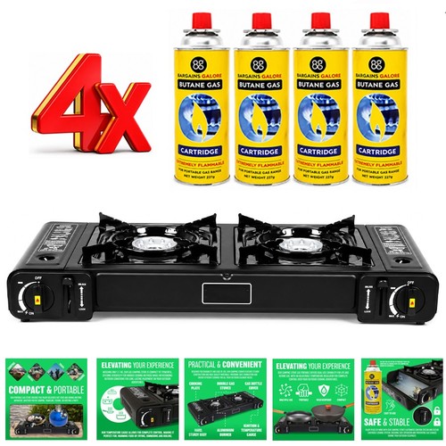 Double portable outdoor gas - double,