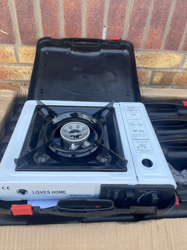 White portable camping gas - portable,