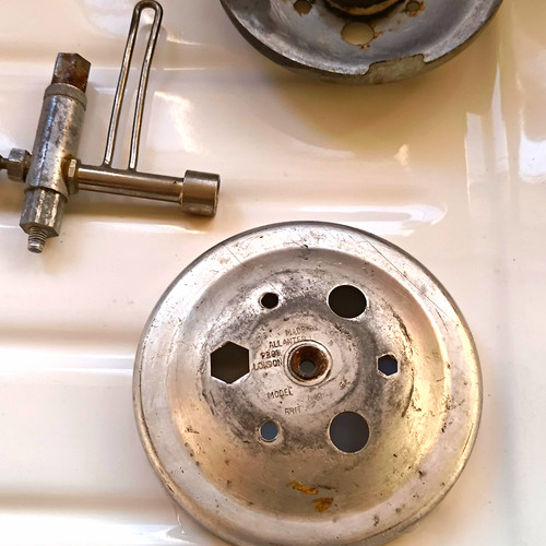 Vintage aluminium gas stove - vintage,
