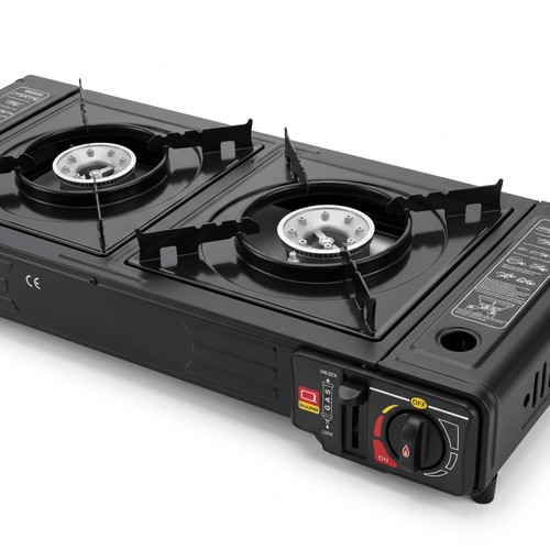Double burner camping - double, gas